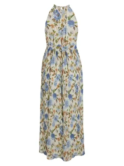 Vila Kleider*VIJULIETTE PLISSE ANKLE DRESS/BM/DC Cloud Dancer