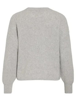 Vila Pullover & Sweatshirts*VIKACHEL O-NECK L/S KNIT TOP/R/1 Light Grey Melange