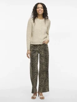 Vila Pullover & Sweatshirts*VIKALI L/S O-NECK KNIT BUTTON CARDIGAN birch