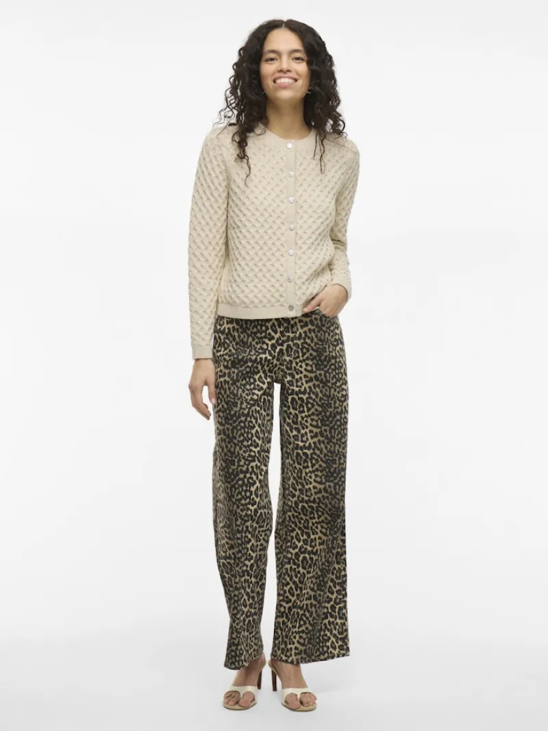 Vila Pullover & Sweatshirts*VIKALI L/S O-NECK KNIT BUTTON CARDIGAN birch