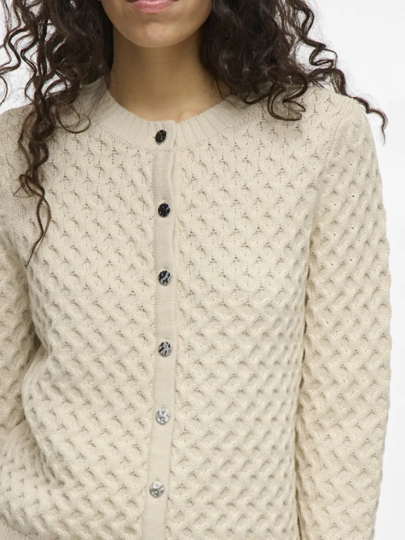 Vila Pullover & Sweatshirts*VIKALI L/S O-NECK KNIT BUTTON CARDIGAN birch