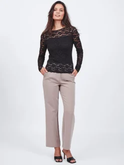 Vila Shirts*VIKALILA LACE L/S TOP Black