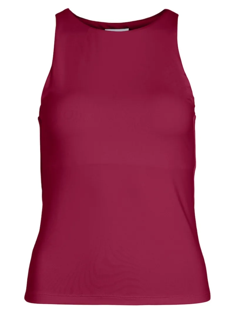 Vila Shirts*VIKENZA S/L TANK TOP - NOOS Beet Red
