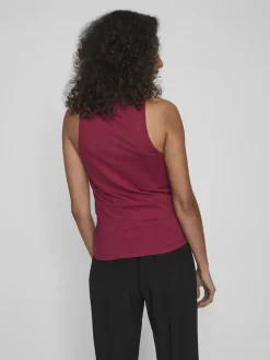 Vila Shirts*VIKENZA S/L TANK TOP - NOOS Beet Red