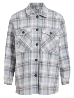 Vila Jacken*VIKIKI L/S SHACKET Cashmere Blue