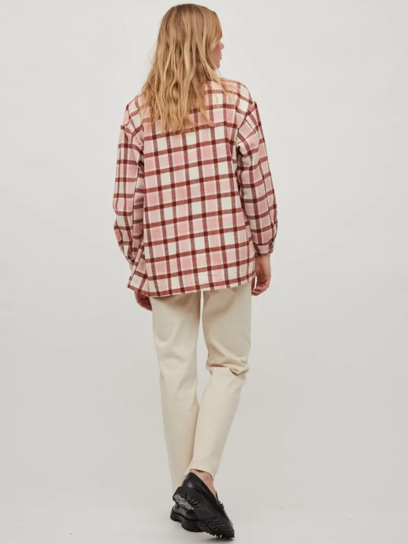 Vila Jacken*VIKIKI L/S SHACKET Cloud Dancer