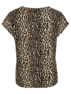 Vila Shirts*YA S/S V-NECK TOP Black