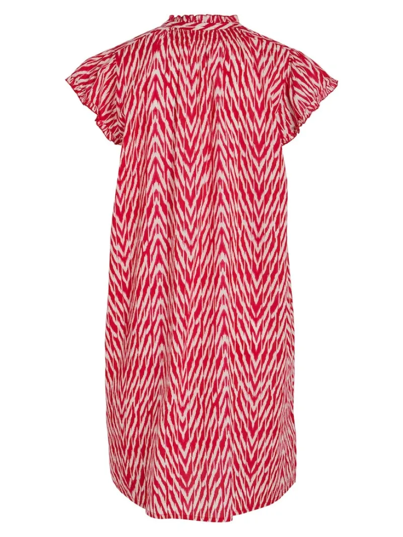 Vila Kleider*VILEDA KIRA V-NECK S/S SHORT DRESS/SU/F pink yarrow
