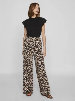 Vila Hosen*VILEOA RW WIDE PANTS - NOOS Black