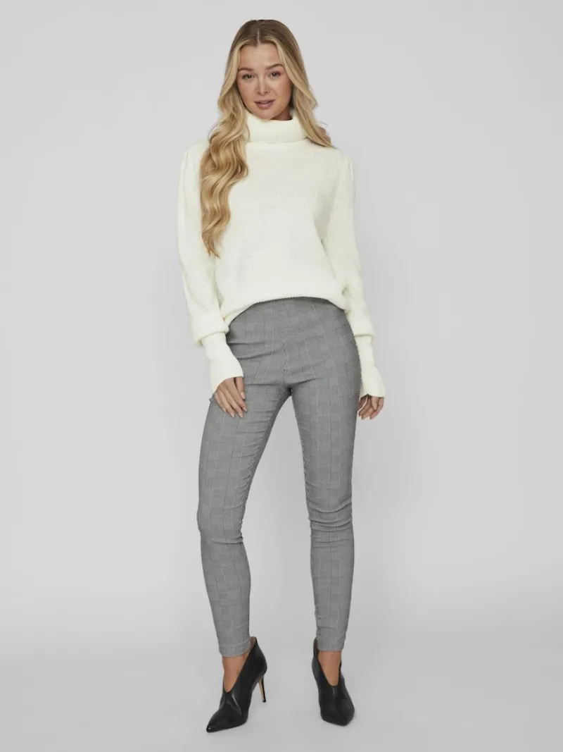 Vila Pullover & Sweatshirts*VILOU NEW ROLLNECK L/S KNIT TOP - NOOS white alyssum