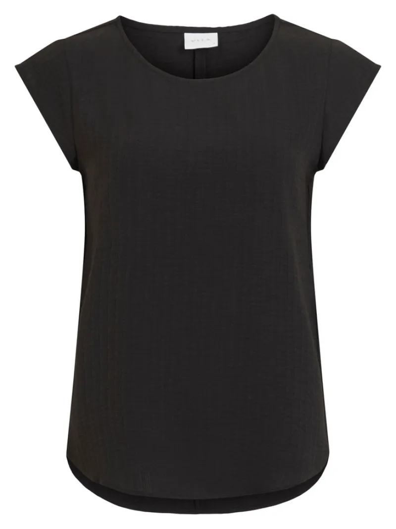 Vila Blusen*VILOVIE CAPSLEEVE TOP/SU - NOOS Black