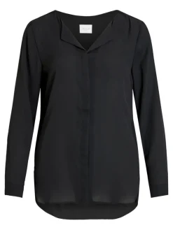 Vila Blusen*VILUCY L/S SHIRT - NOOS Black
