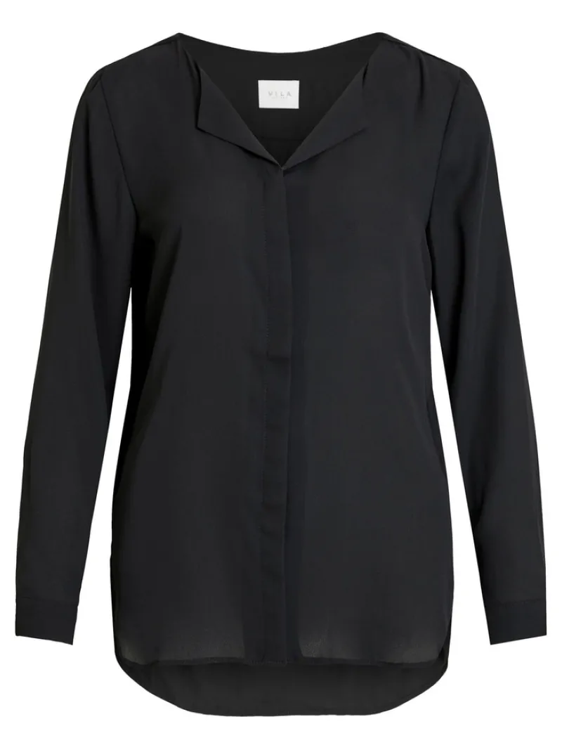 Vila Blusen*VILUCY L/S SHIRT - NOOS Black