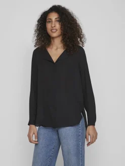 Vila Blusen*VILUCY L/S SHIRT - NOOS Black