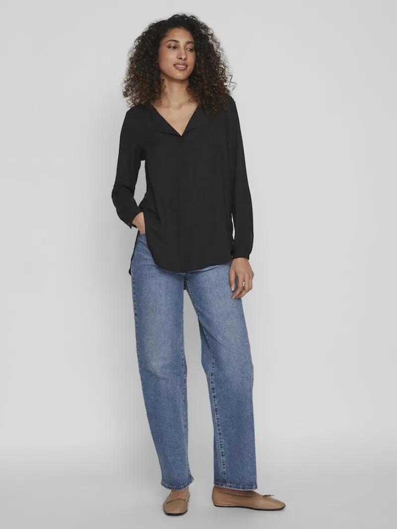 Vila Blusen*VILUCY L/S SHIRT - NOOS Black