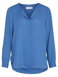 Vila Blusen*VILUCY L/S SHIRT - NOOS blau2