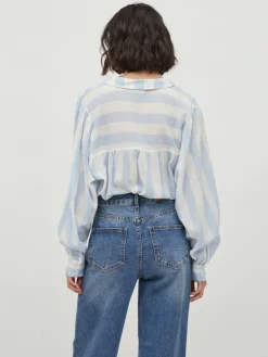 Vila Blusen*VILULLY L/S OVERSIZE SHIRT/VOL cloud dancer 4
