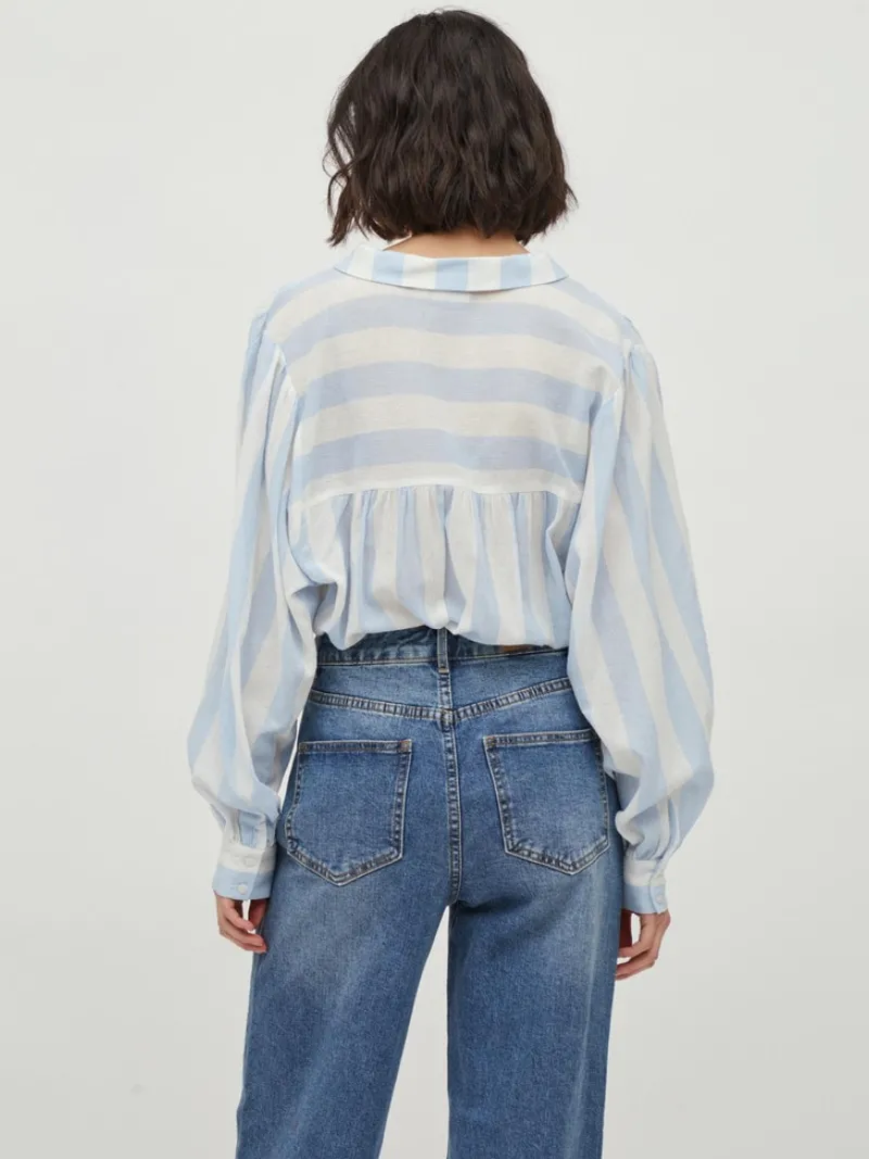 Vila Blusen*VILULLY L/S OVERSIZE SHIRT/VOL cloud dancer 4