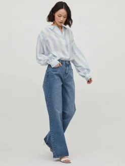 Vila Blusen*VILULLY L/S OVERSIZE SHIRT/VOL cloud dancer 4