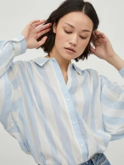 Vila Blusen*VILULLY L/S OVERSIZE SHIRT/VOL cloud dancer 4