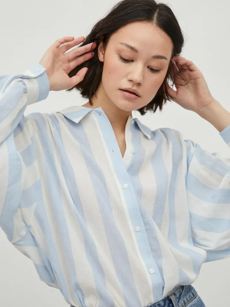 Vila Blusen*VILULLY L/S OVERSIZE SHIRT/VOL cloud dancer 4
