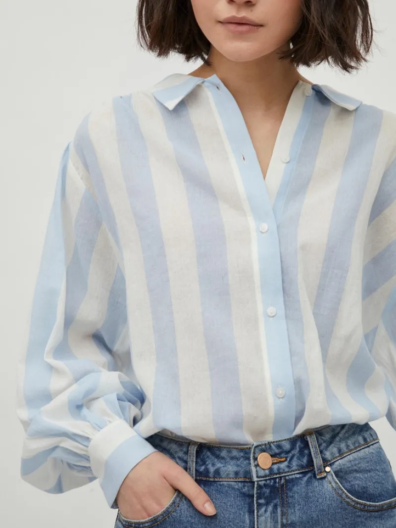 Vila Blusen*VILULLY L/S OVERSIZE SHIRT/VOL cloud dancer 4