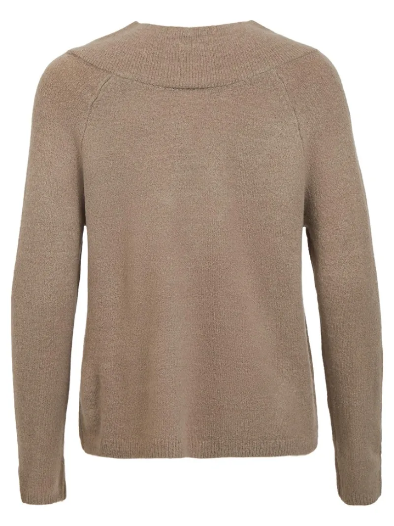 Vila Pullover & Sweatshirts*VIMADELIA V-NECK L/S KNIT TOP - NOOS fungi