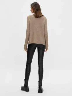 Vila Pullover & Sweatshirts*VIMADELIA V-NECK L/S KNIT TOP - NOOS fungi