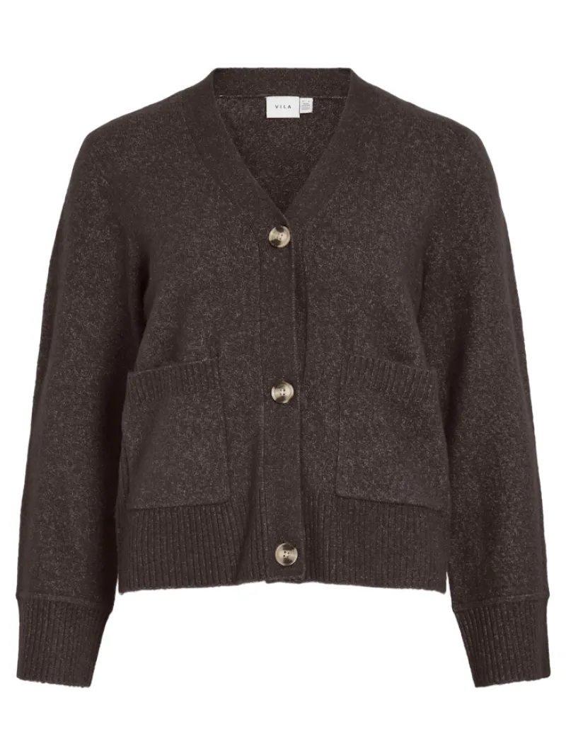 Vila Pullover & Sweatshirts*VIMIRAZ V-NECK L/S KNIT CARDIGAN/PB Coffee Bean