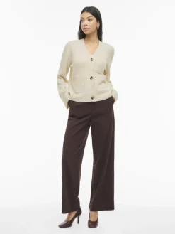 Vila Pullover & Sweatshirts*VIMIRAZ V-NECK L/S KNIT CARDIGAN/PB birch