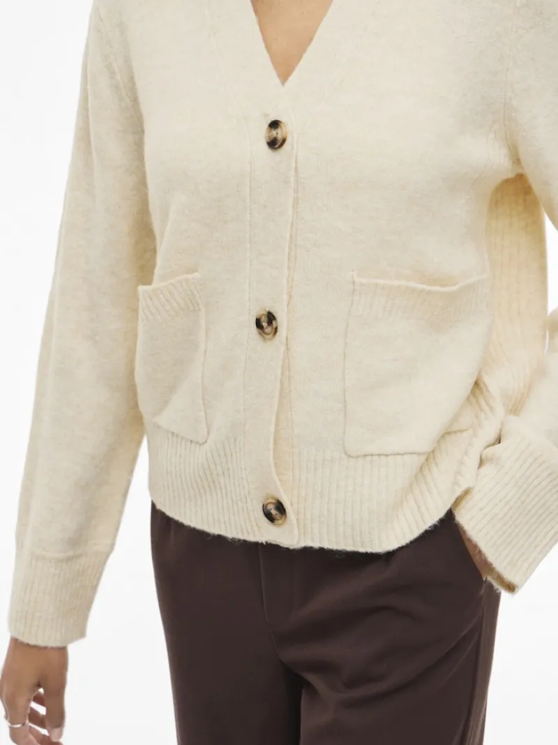 Vila Pullover & Sweatshirts*VIMIRAZ V-NECK L/S KNIT CARDIGAN/PB birch
