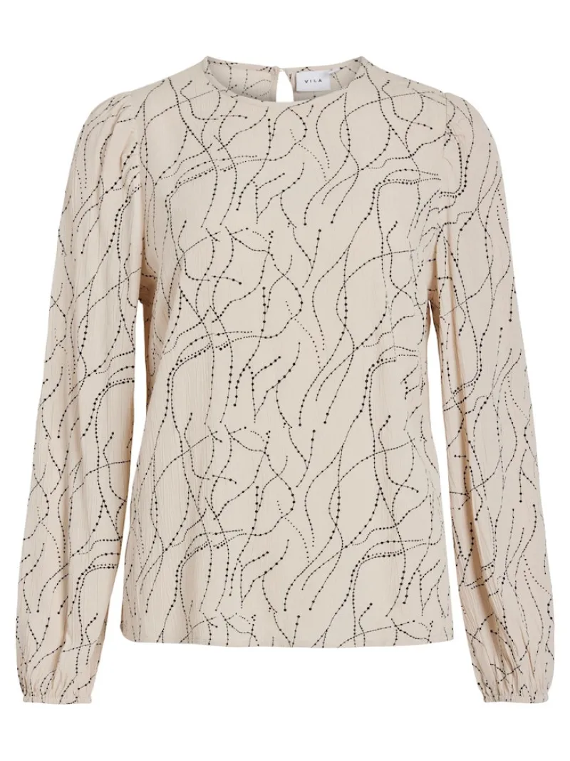 Vila Blusen*VIMIST L/S TOP /E Feather Gray