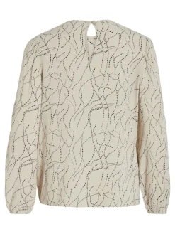 Vila Blusen*VIMIST L/S TOP /E Feather Gray