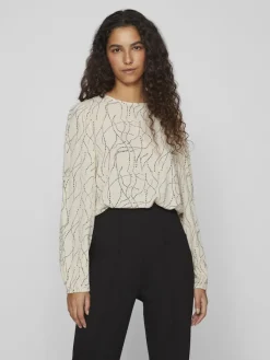 Vila Blusen*VIMIST L/S TOP /E Feather Gray