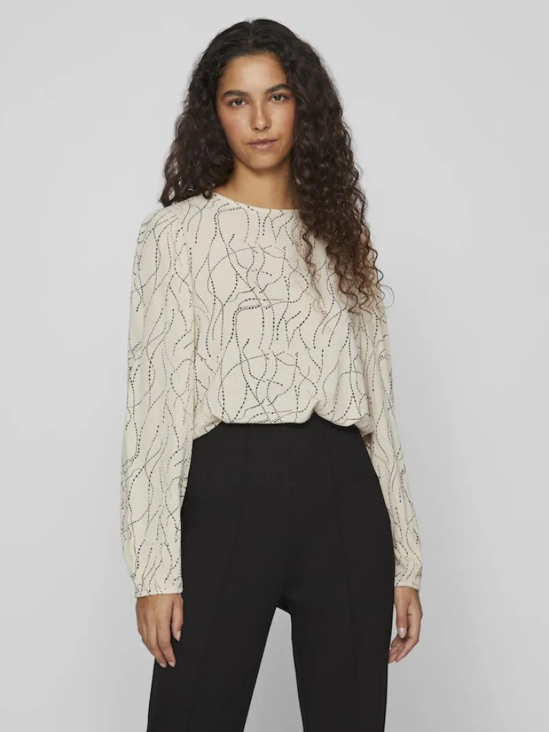 Vila Blusen*VIMIST L/S TOP /E Feather Gray