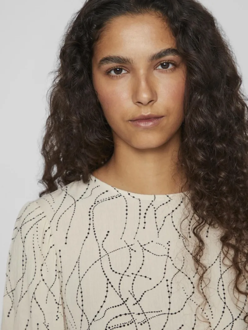 Vila Blusen*VIMIST L/S TOP /E Feather Gray