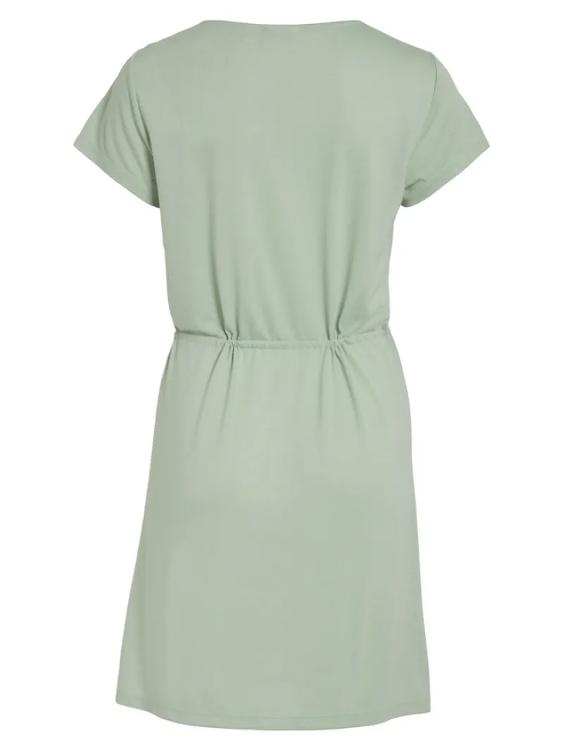 Vila Kleider*VIMOONEY S/S STRING DRESS /1/KA Cameo Green