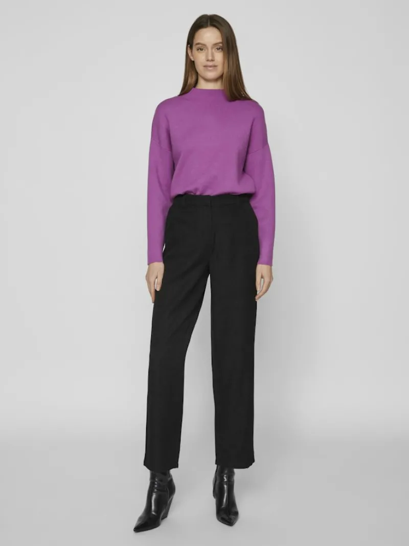 Vila Hosen*VINELLIE HW PANTS black beauty