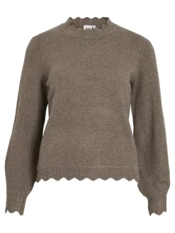 Vila Pullover & Sweatshirts*VINIKOLINA O-NECK L/S KNIT TOP - NOOS Falcon