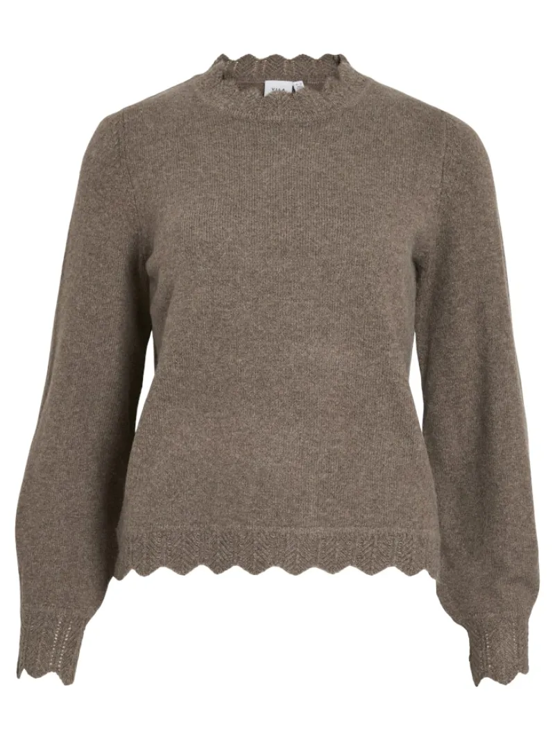 Vila Pullover & Sweatshirts*VINIKOLINA O-NECK L/S KNIT TOP - NOOS Falcon