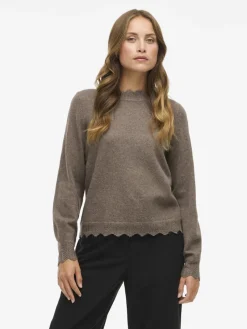 Vila Pullover & Sweatshirts*VINIKOLINA O-NECK L/S KNIT TOP - NOOS Falcon