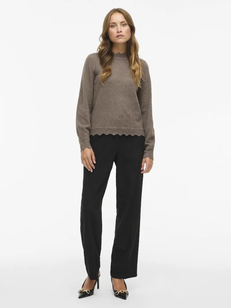 Vila Pullover & Sweatshirts*VINIKOLINA O-NECK L/S KNIT TOP - NOOS Falcon