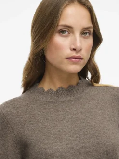 Vila Pullover & Sweatshirts*VINIKOLINA O-NECK L/S KNIT TOP - NOOS Falcon