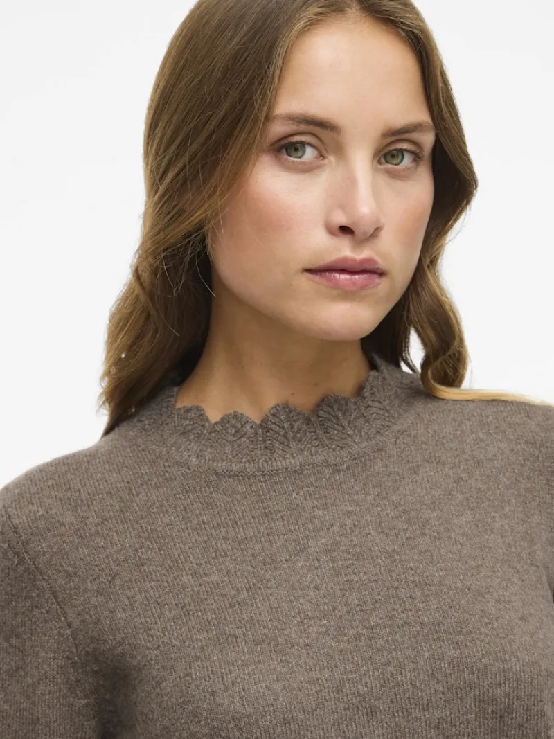 Vila Pullover & Sweatshirts*VINIKOLINA O-NECK L/S KNIT TOP - NOOS Falcon