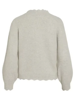Vila Pullover & Sweatshirts*VINIKOLINA O-NECK L/S KNIT TOP - NOOS Super Light Natural Melan