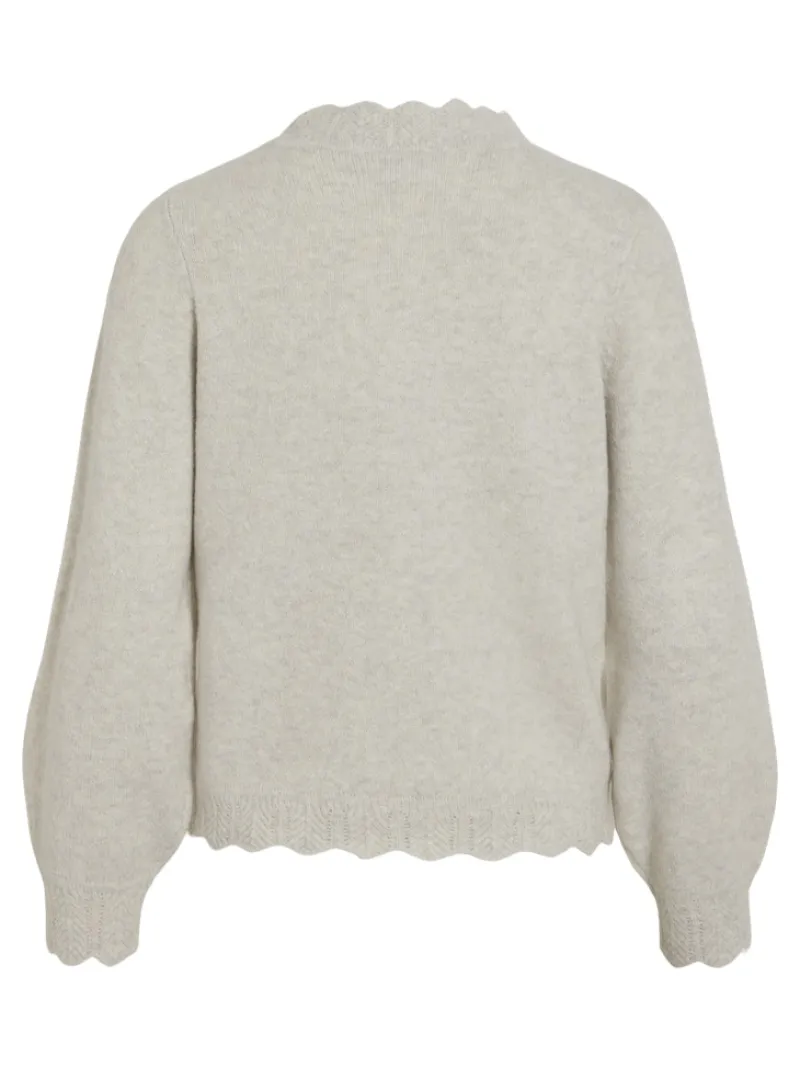 Vila Pullover & Sweatshirts*VINIKOLINA O-NECK L/S KNIT TOP - NOOS Super Light Natural Melan