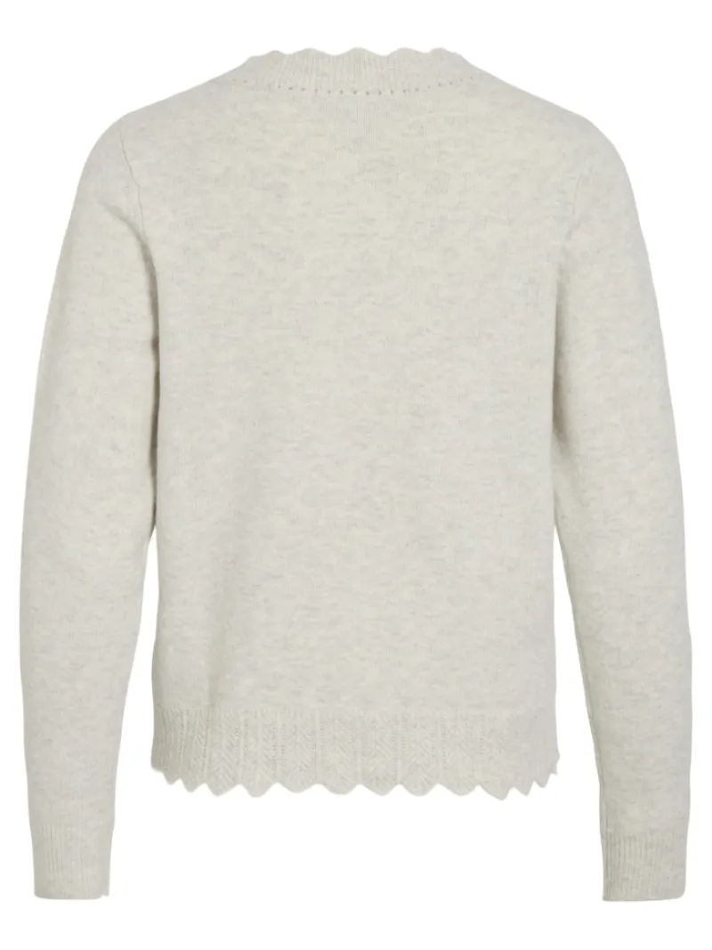 Vila Pullover & Sweatshirts*VINIKOLINA V-NECK L/S KNIT CARDIGAN Super Light Natural Melan