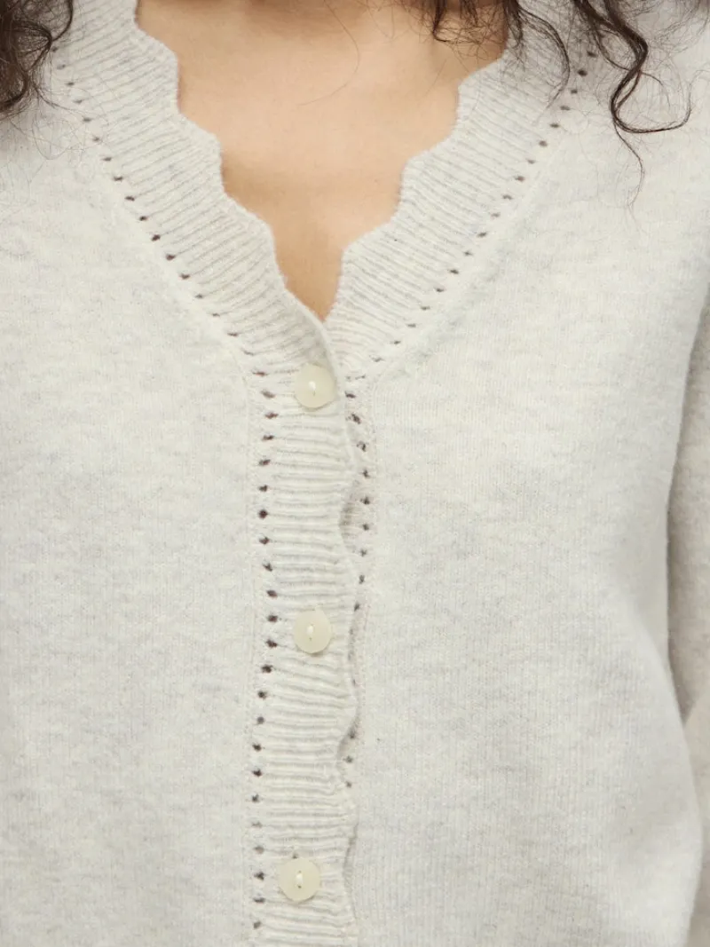 Vila Pullover & Sweatshirts*VINIKOLINA V-NECK L/S KNIT CARDIGAN Super Light Natural Melan