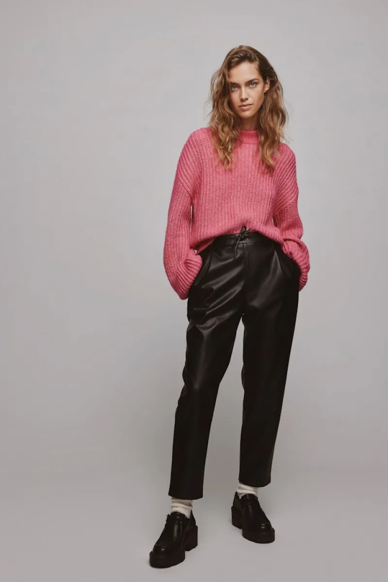 Vila Hosen*VINILLE RW COATED 7/8 PANTS - NOOS Black