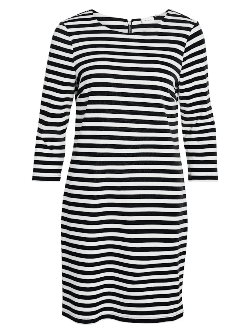 Vila Kleider*VININNY 3/4 O-NECK DRESS - NOOS black beauty